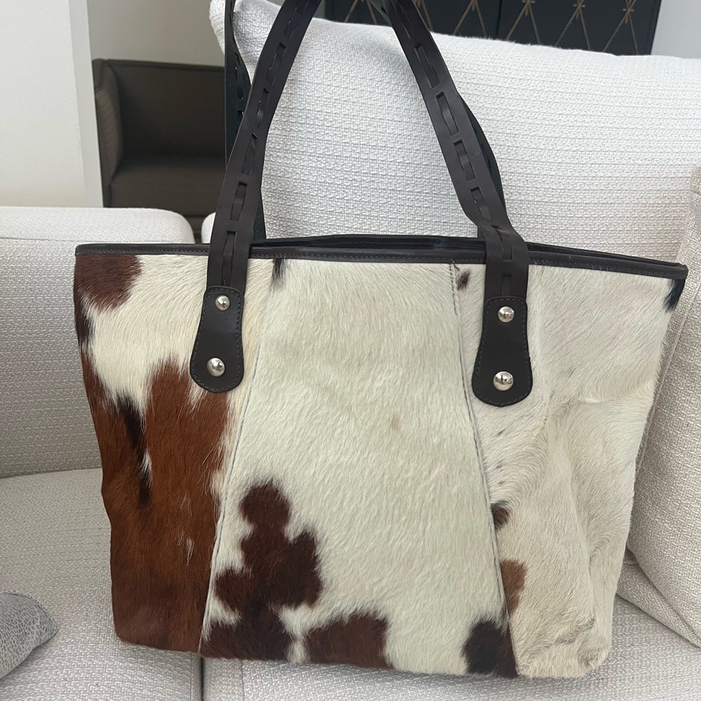Cowhide handbag